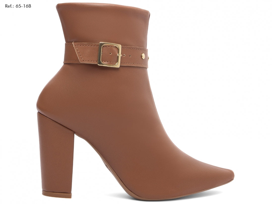 Bota Feminina Caramelo de Cano Curto – Conforto e Elegância