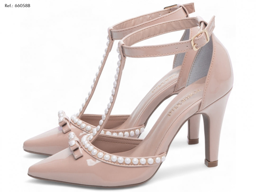 Sapato Scarpin Feminino Verniz Rose – Bico Fino e Salto Alto