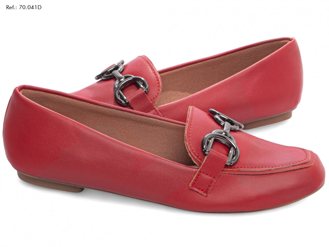 Sapatilha Mocassim Feminina Vermelha – Conforto e Estilo